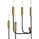 Austen 10 Light 30 inch Black with Lacquered Brass Chandelier Ceiling Light