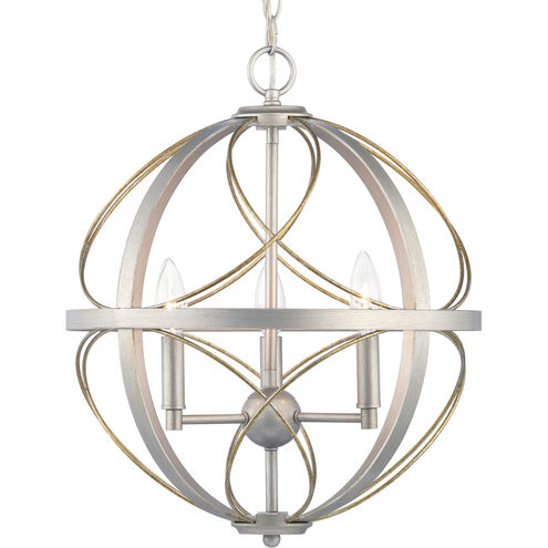 Brandywine 3 Light Silver Ridge Pendant Ceiling Light