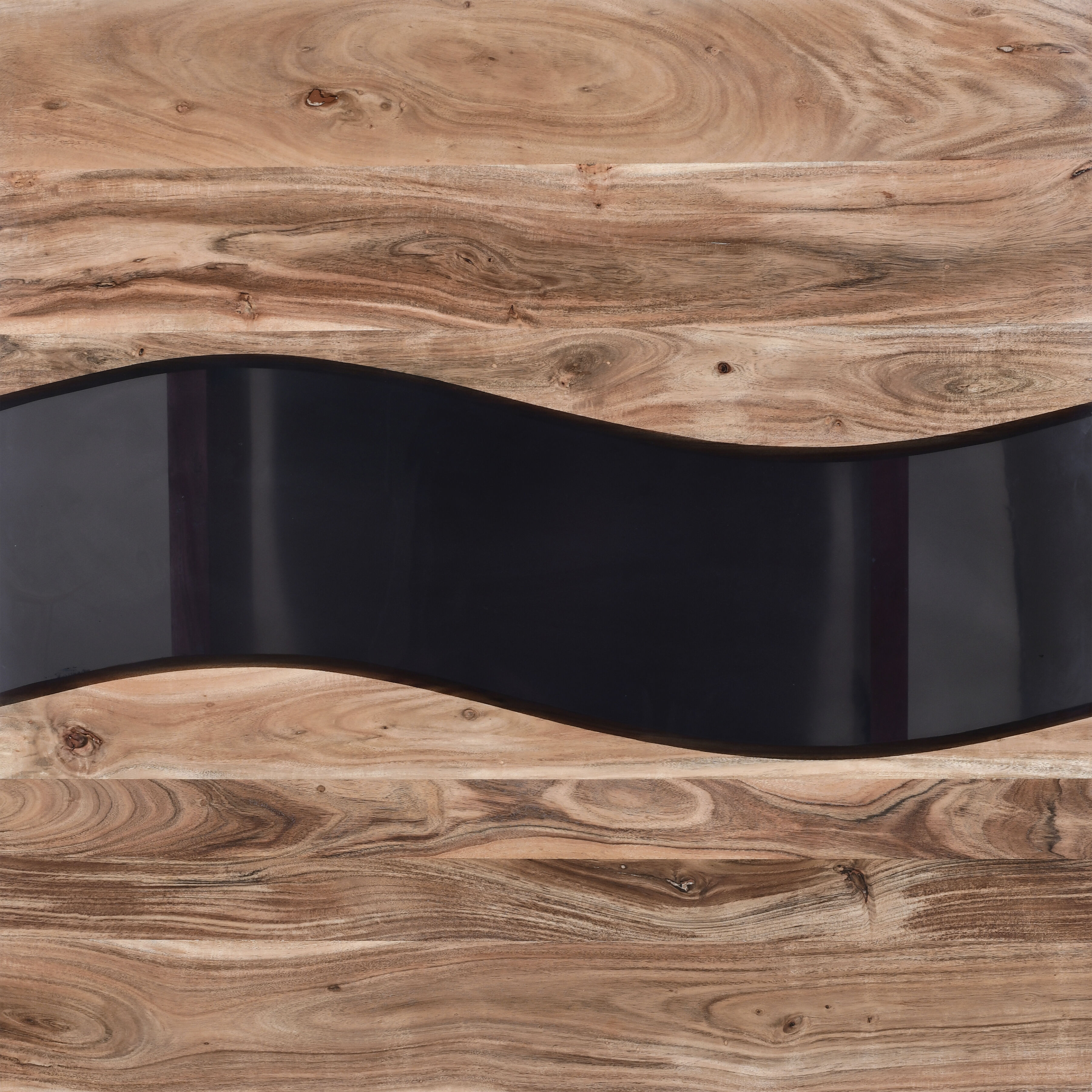 River Wood 48 X 48 inch Natural with Brown Coffee Table
