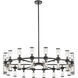 Revolve 36 Light 48.13 inch Clear Glass and Urban Bronze Chandelier Ceiling Light