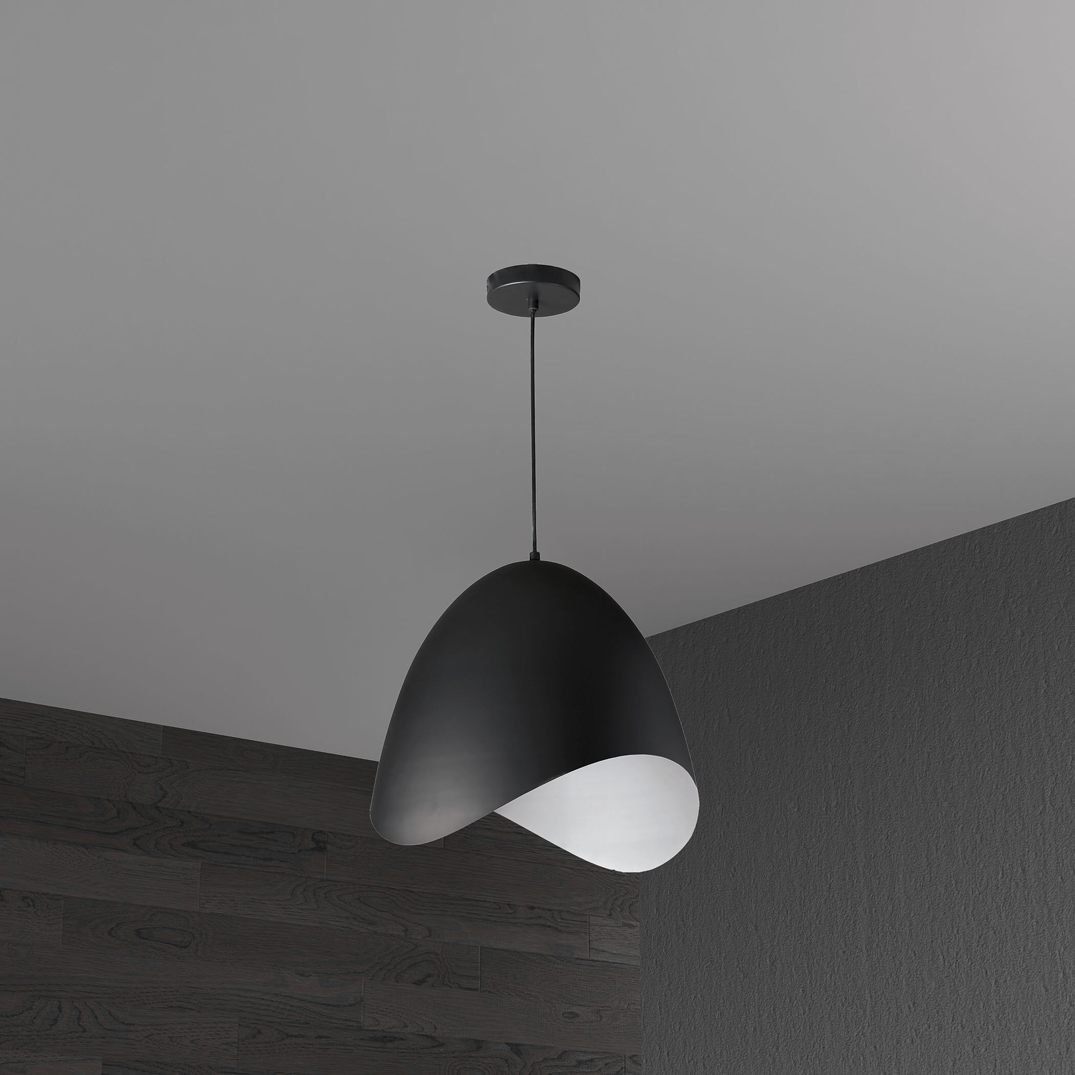 Myra LED 15 inch Black Pendant Ceiling Light