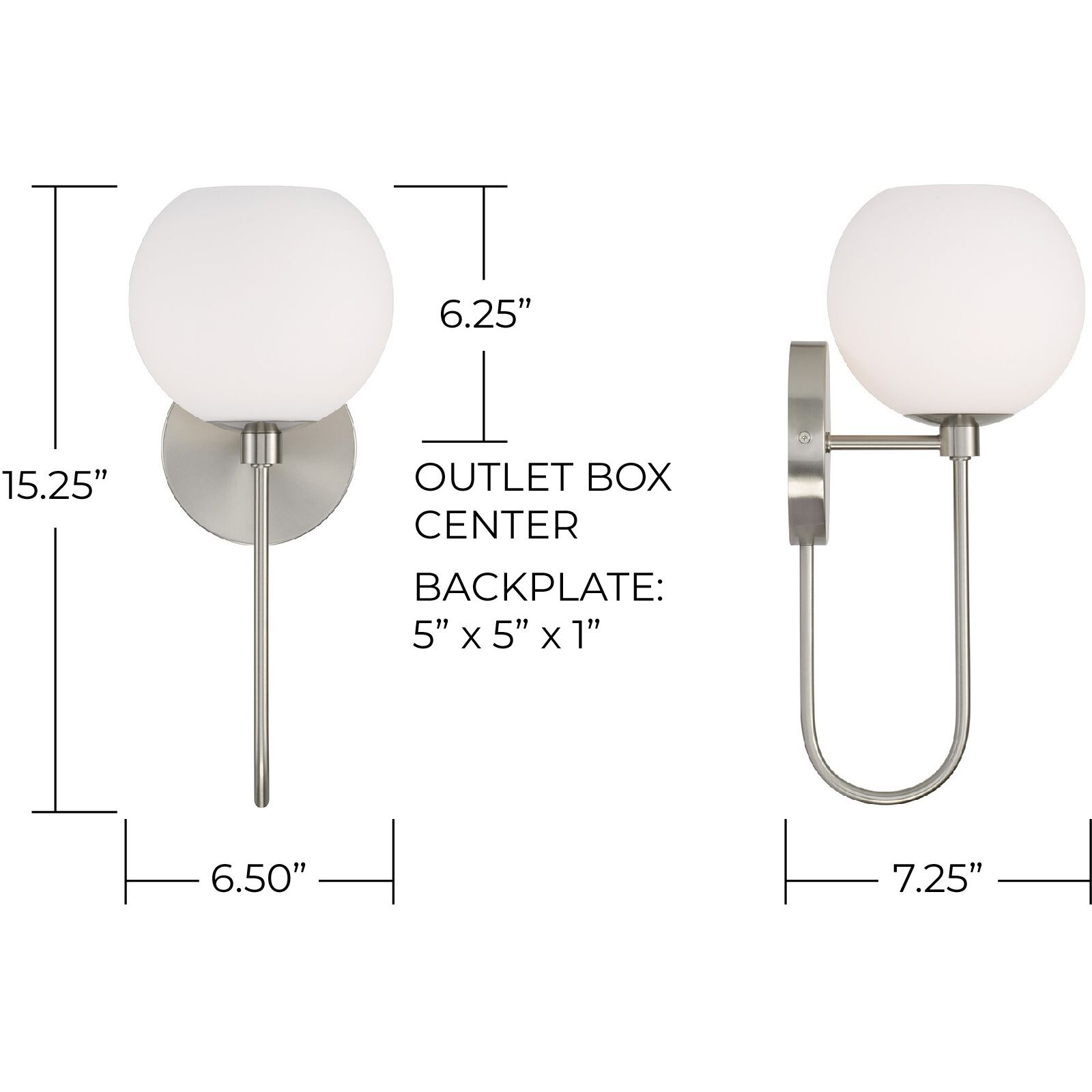Ansley 1 Light 6.5 inch Brushed Nickel Sconce Wall Light