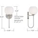 Ansley 1 Light 6.5 inch Brushed Nickel Sconce Wall Light