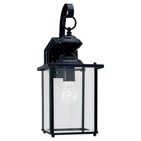 Jamestowne Outdoor Wall Lantern in Black, Large