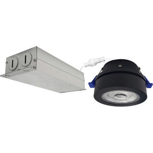 M-Wave Black Recessed Can-less Adjustable LED Downlight in 2700K