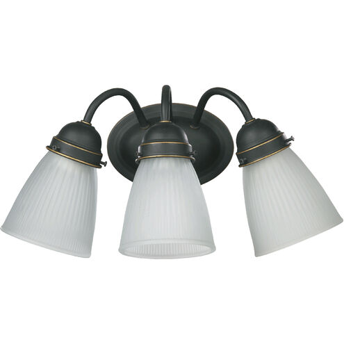 Fort Worth 3 Light 14.5 inch Old World Wall Sconce Wall Light in White Ribbed
