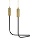 Austen 5 Light 28.25 inch Black with Lacquered Brass Chandelier Ceiling Light