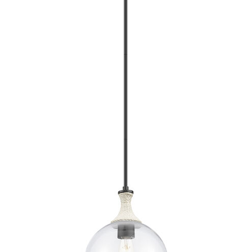Downtown Urban Astor 1 Light 10 inch Matte Black Mini Pendant Ceiling Light