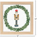Nutcracker Wreath Green and Multi and Red and White Framed Art, Propac
