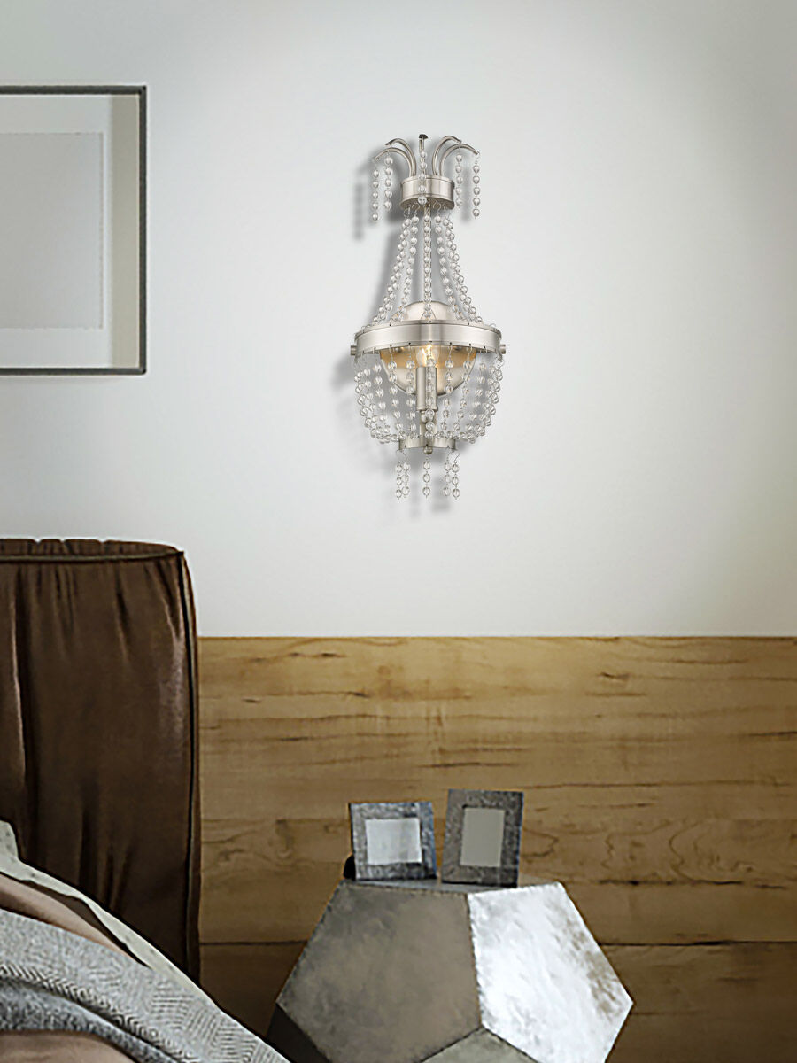 Valentina 1 Light 8 inch Brushed Nickel ADA Wall Sconce Wall Light