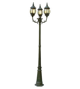 Parkway 3 Light 92 inch Black Copper Outdoor Pole Light