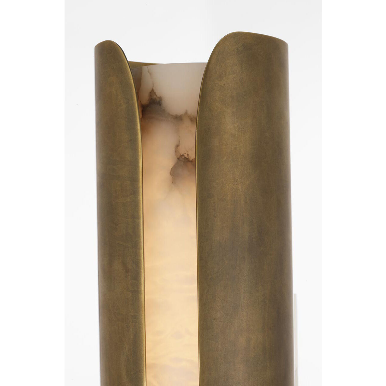 Anne-Marie Barton Armise Sconce Wall Light in Mottled Brass