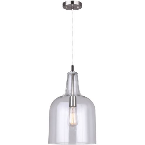 Keeva 1 Light 10 inch Brushed Nickel Pendant Ceiling Light