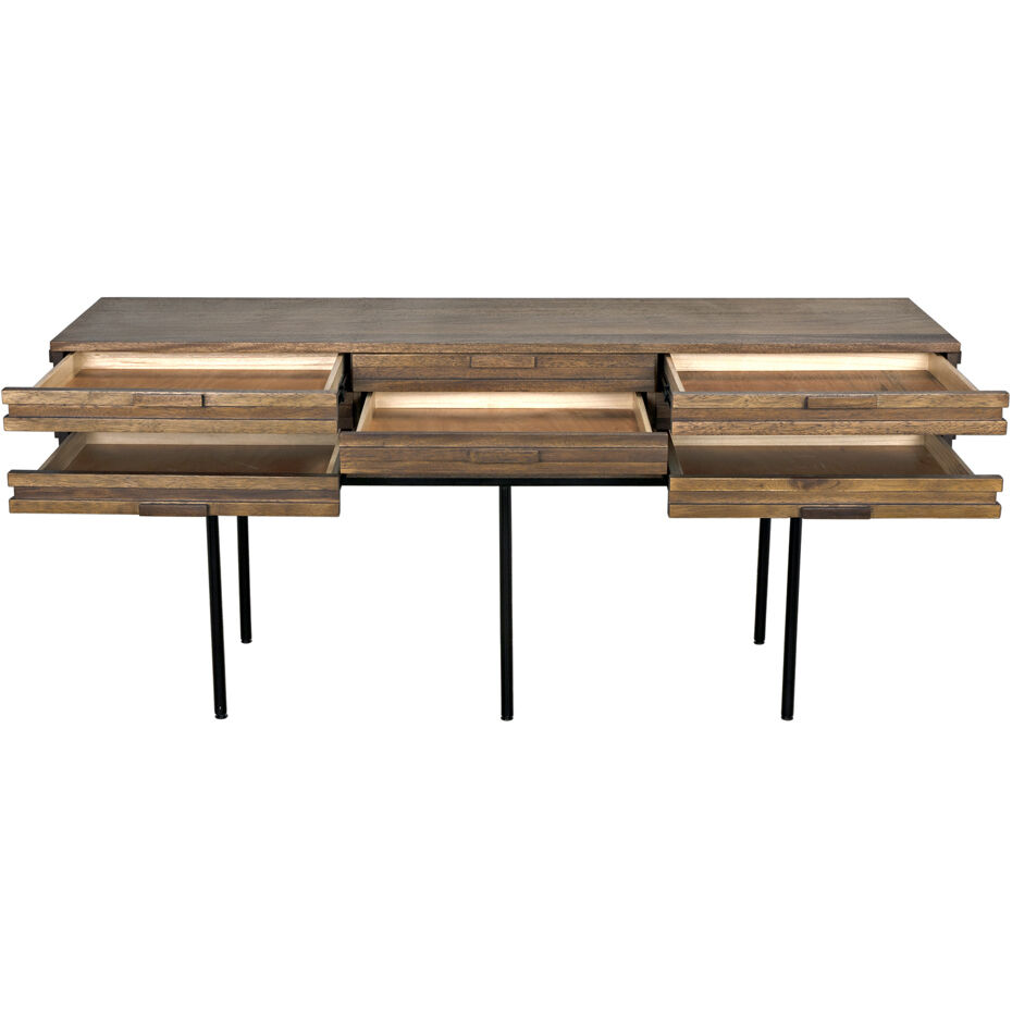 Zodiac 73 X 20.5 inch Dark Walnut Sideboard