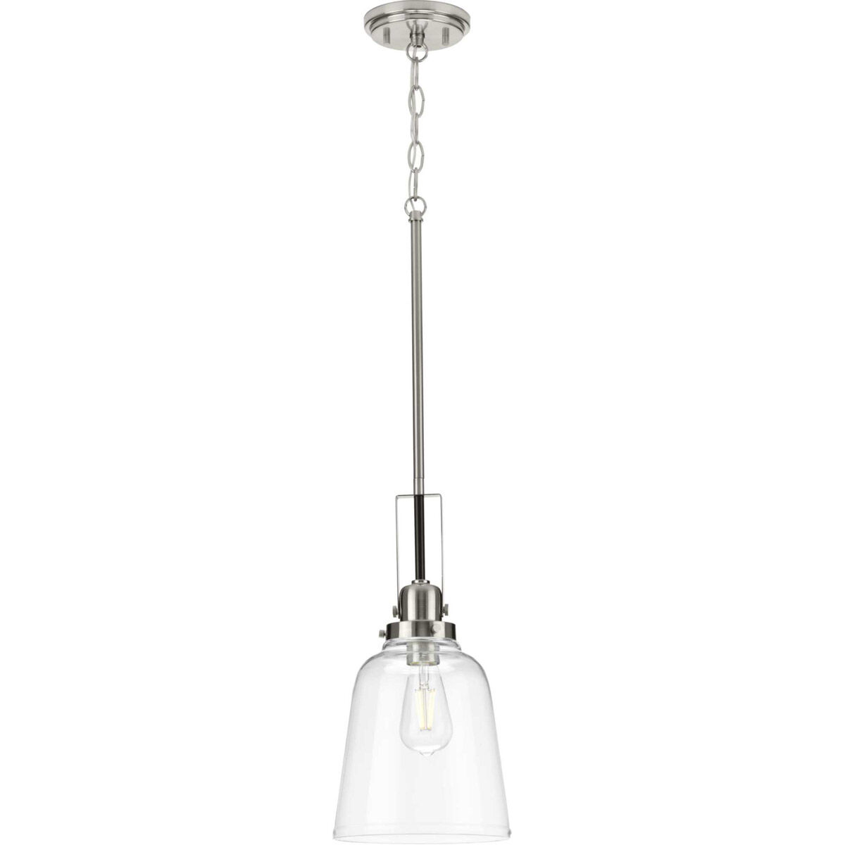 Rushton 1 Light 9 inch Brushed Nickel Pendant Ceiling Light