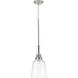 Rushton 1 Light 9 inch Brushed Nickel Pendant Ceiling Light