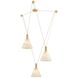 Eileen 3 Light 41.75 inch Aged Brass Chandelier Ceiling Light