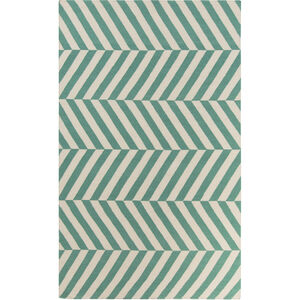 Frontier 66 X 42 inch Emerald, Cream Rug