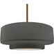 Radiance 1 Light 16.25 inch Brushed Brass and Gloss Gray Pendant Ceiling Light