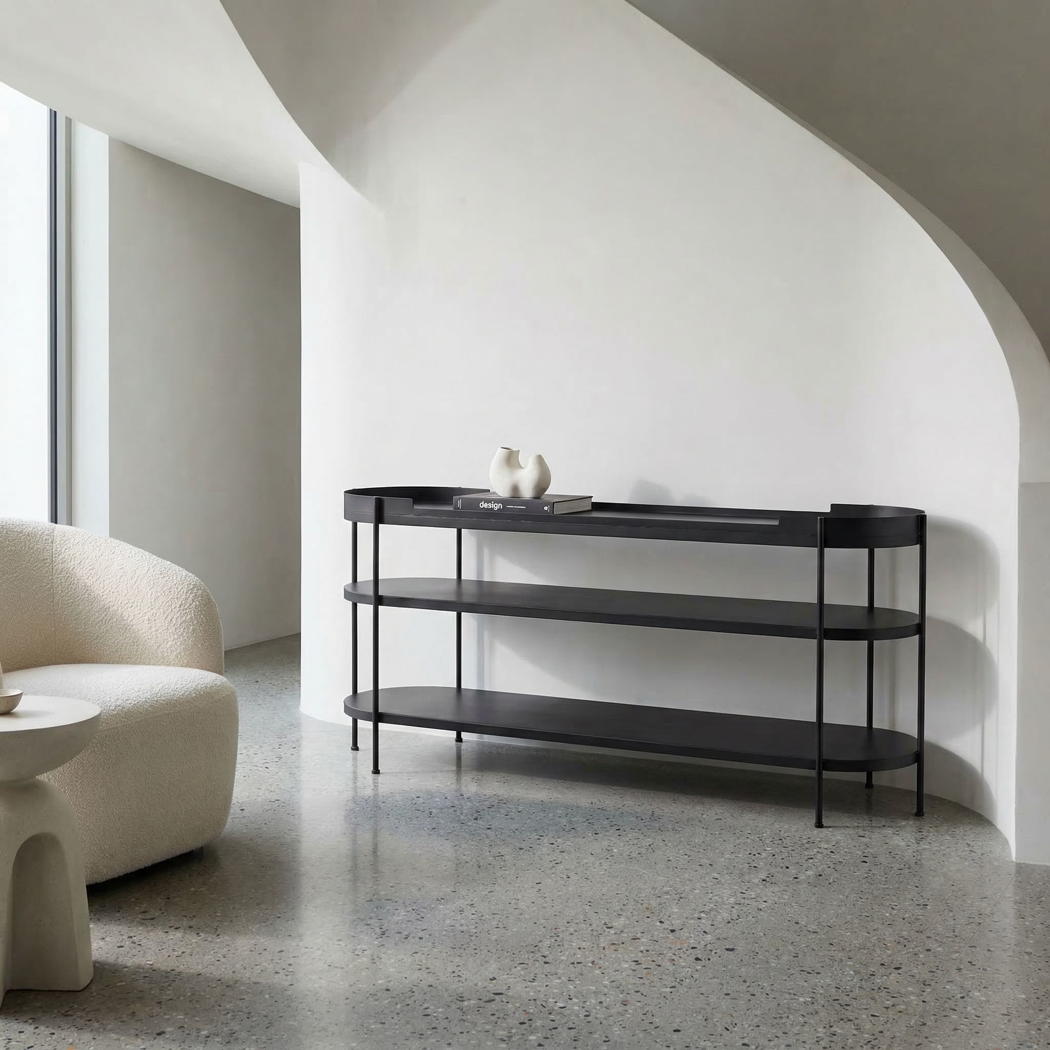 Cassio 79 X 20 inch Matte Black Console