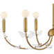 Aliso 6 Light 30 inch Distressed Brass Chandelier Ceiling Light