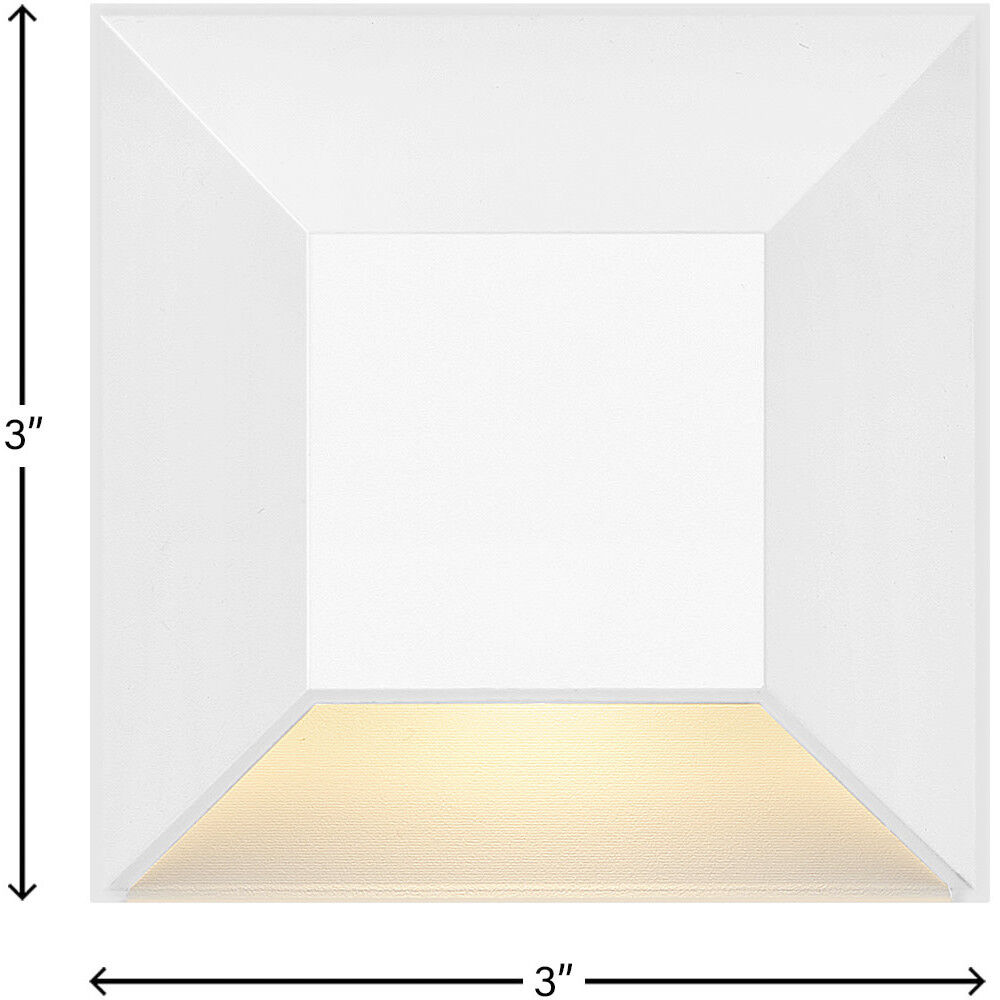 Nuvi 12v 1.40 watt Matte White Landscape Deck Sconce, Square