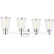 C&M by Chapman & Myers Alessa 4 Light 30.63 inch Polished Nickel Bath Vanity Wall Sconce Wall Light