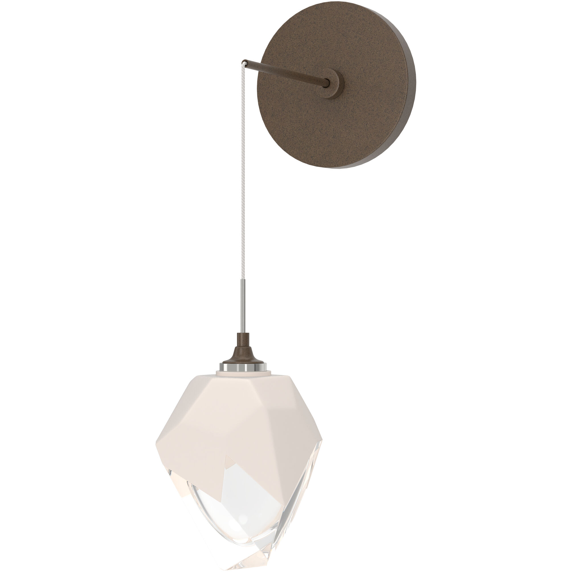 Chrysalis 1 Light 5.5 inch Bronze Sconce Wall Light in White Crystal, Small