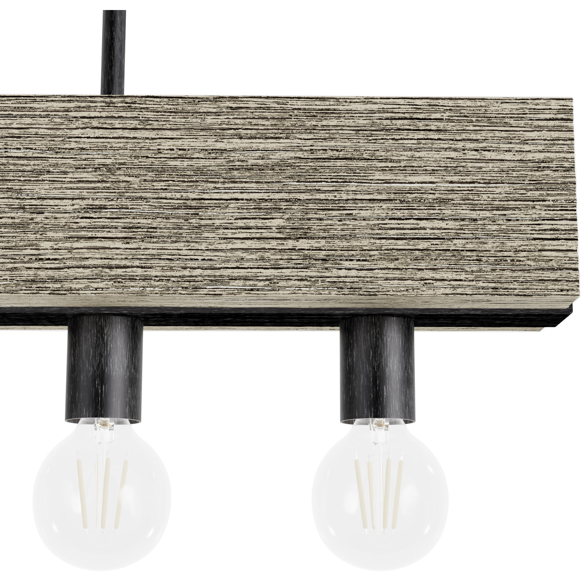 Donelson 5 Light 30 inch Rustic Iron and Barnwood Linear Chandelier Ceiling Light, Small