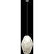 Natural Inspirations 1 Light 4.5 inch Silver Pendant Ceiling Light in Clear Quartz Studio Glass 4