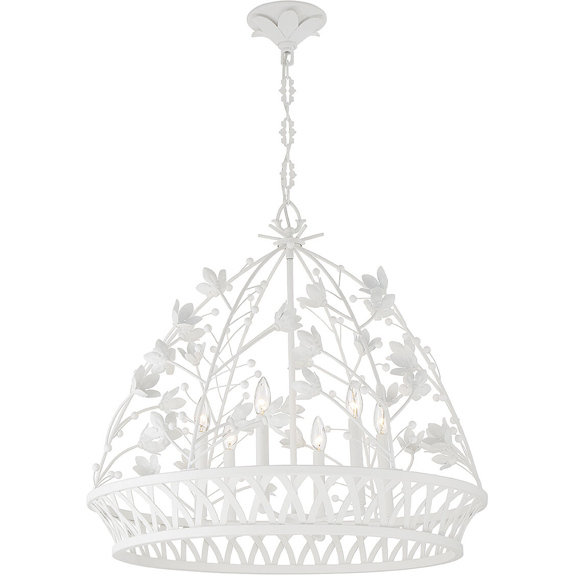 Oakmont 6 Light 29 inch Bisque White Pendant Ceiling Light