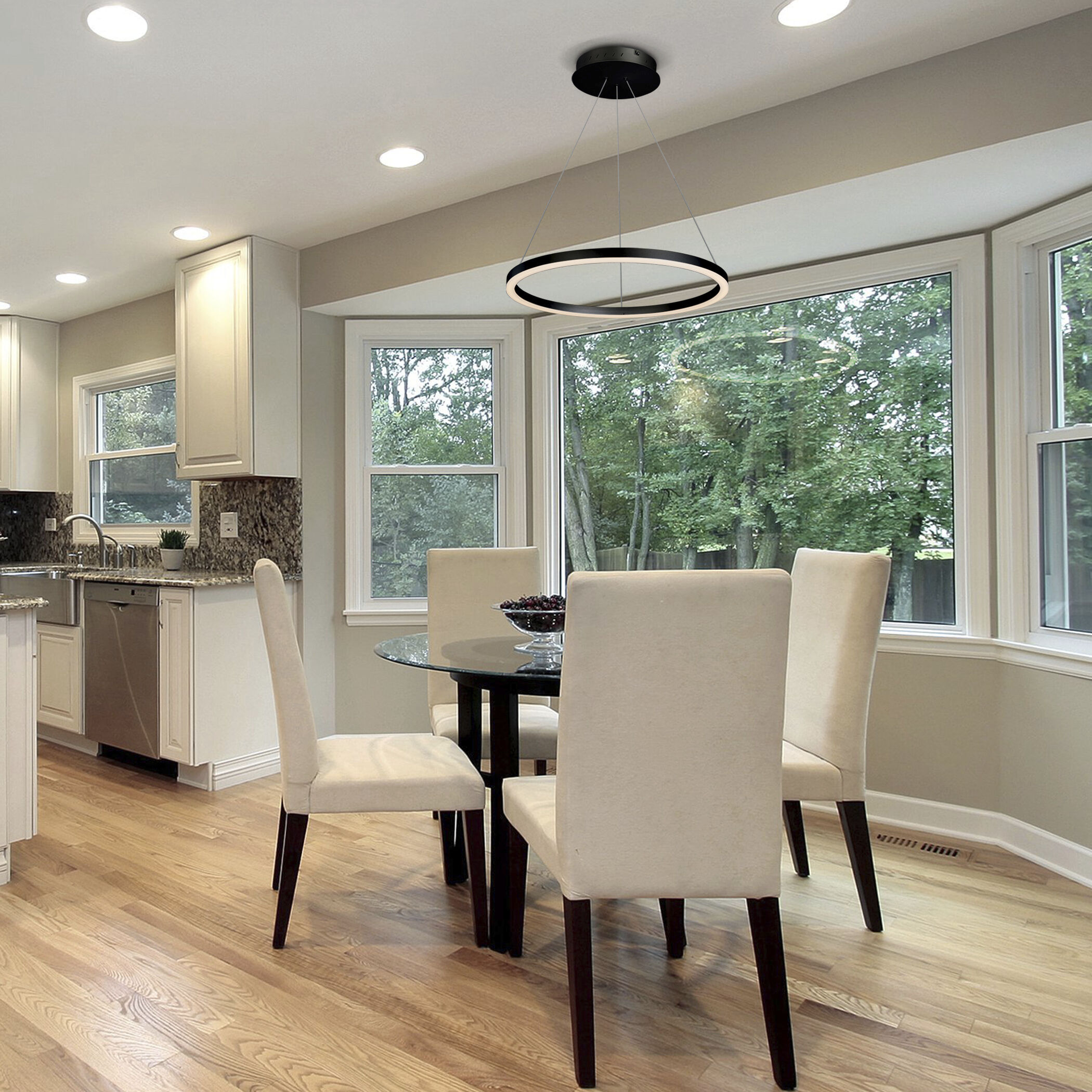 Tania 23.5 inch Black Pendant/Chandelier Ceiling Light