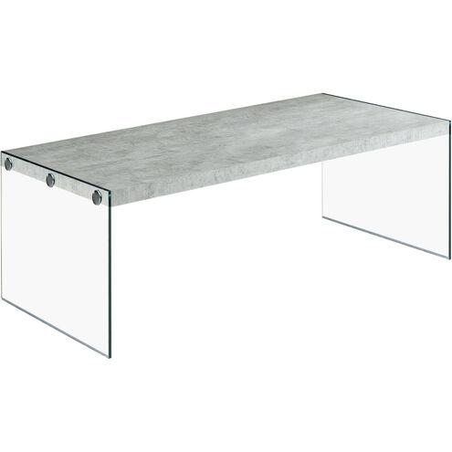 Silver Spring 44 X 22 inch Grey and Clear Accent Table or Coffee Table