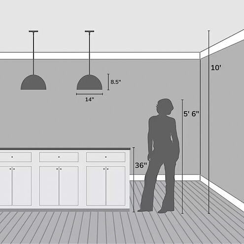 Erling 1 Light 14 inch Sandstone Pendant Ceiling Light, Medium
