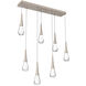 Rain Drop LED 44.3 inch Beige Silver Linear Pendant Ceiling Light in 3000K LED, Metallic Beige Silver