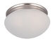 Essentials - 588x 2 Light 9 inch Satin Nickel Flush Mount Ceiling Light in Frosted