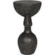 African 26 X 14 inch Black Fiber Cement Side Table