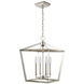 York 1 Light 13 inch Polished Nickel Pendant Ceiling Light, Luz Studio