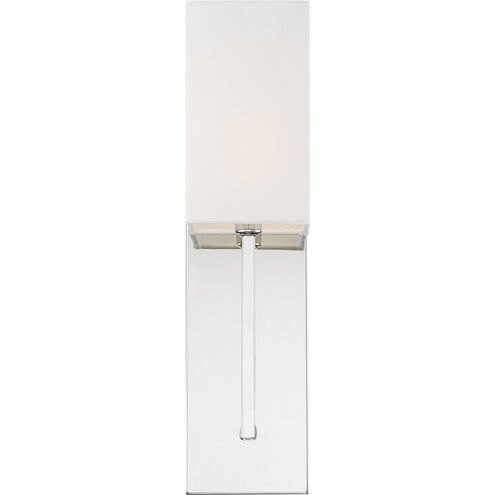 Vesey 1 Light 5 inch Polished Nickel and White Fabric Wall Sconce Wall Light