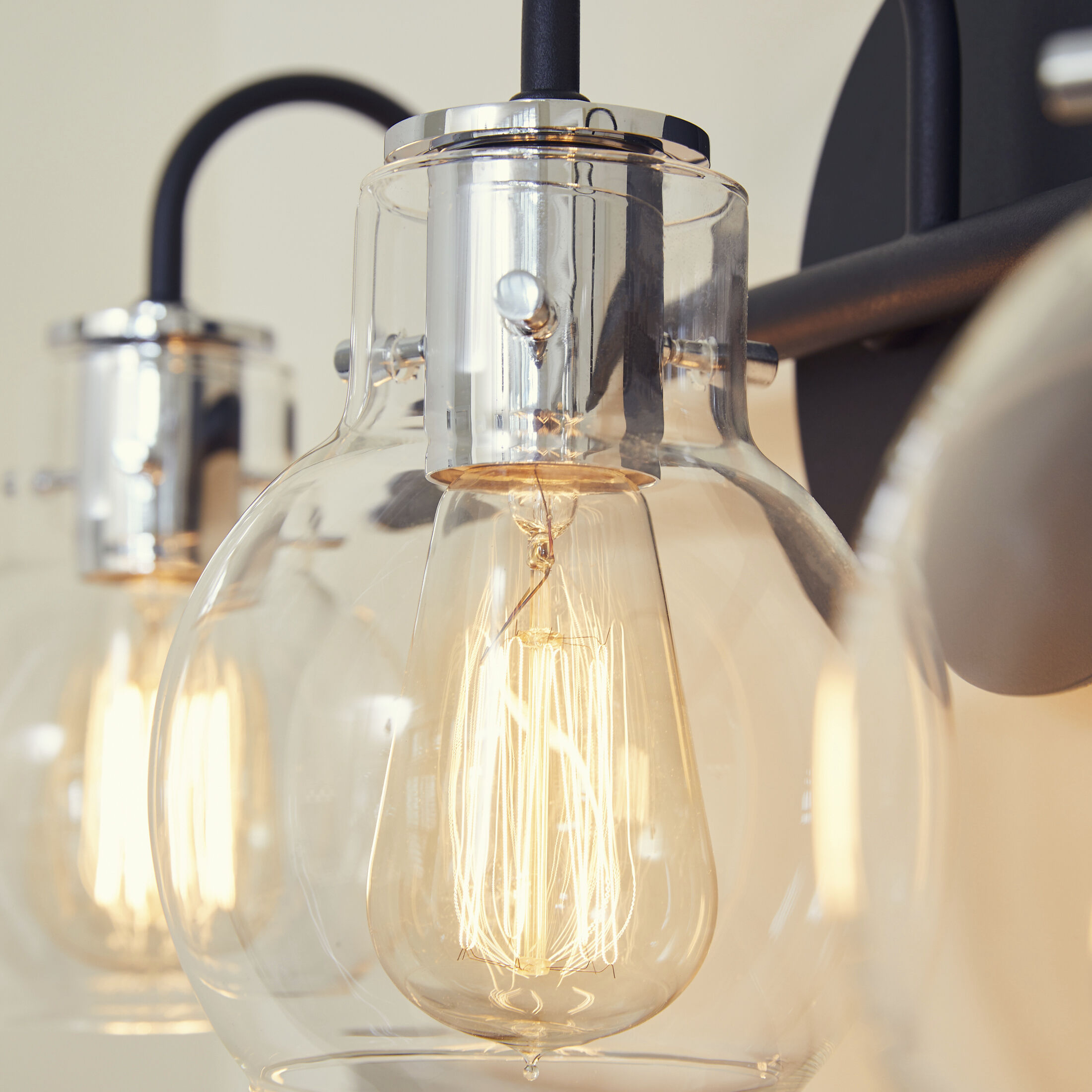 Andrews 3 Light 22 inch Earth Black Bath Light Wall Light, Large