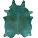 Leland 84 X 84 inch Dark Green Rugs, Hair On Hide