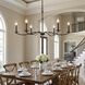 C&M by Chapman & Myers Wellen 6 Light 48 inch Aged Iron Chandelier Ceiling Light