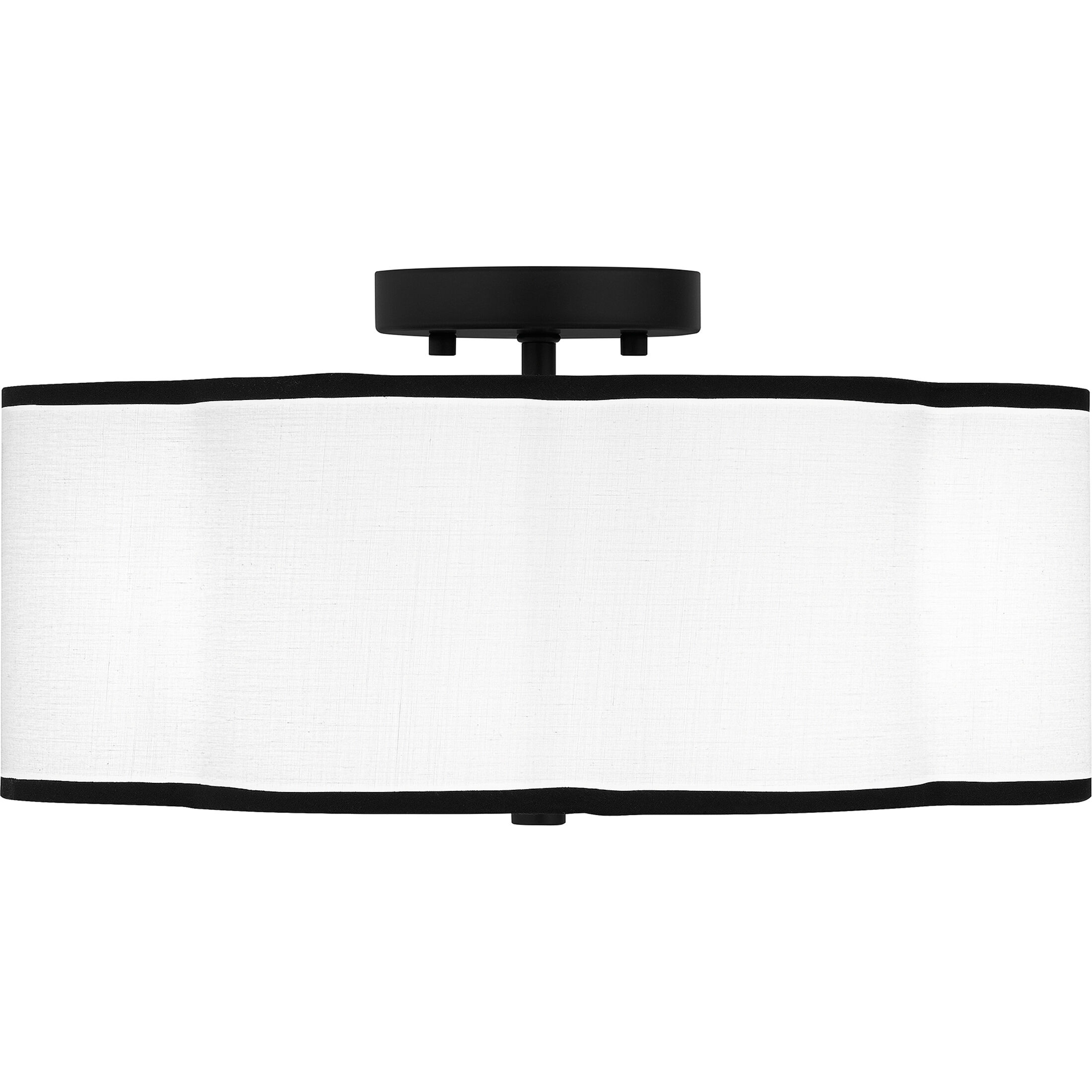 Mabry 4 Light 16 inch Matte Black Semi-Flush Mount Ceiling Light