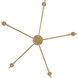 Hux 5 Light 28 inch Lacquered Brass with Warm White Chandelier Ceiling Light