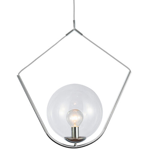 Orion 1 Light 24 inch Polished Chrome Pendant Ceiling Light