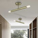 Copenhagen 2 Light 5.13 inch Antique Brass Semi-Flush Ceiling Light