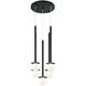 Reigndrop 5 Light 13.88 inch Matte Black Pendant Ceiling Light