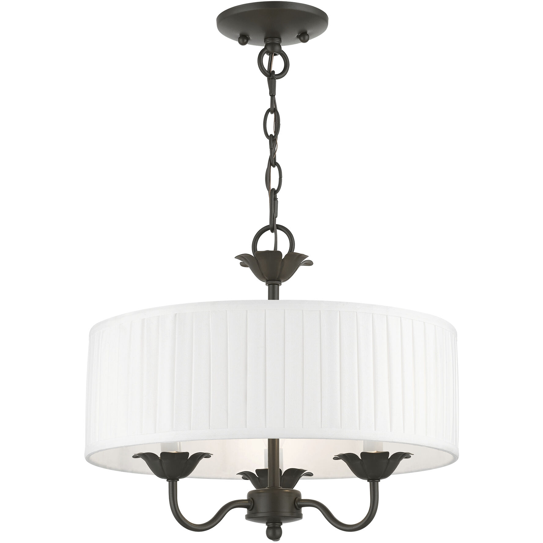 Edinburgh 3 Light 16 inch English Bronze Pendant Chandelier Ceiling Light