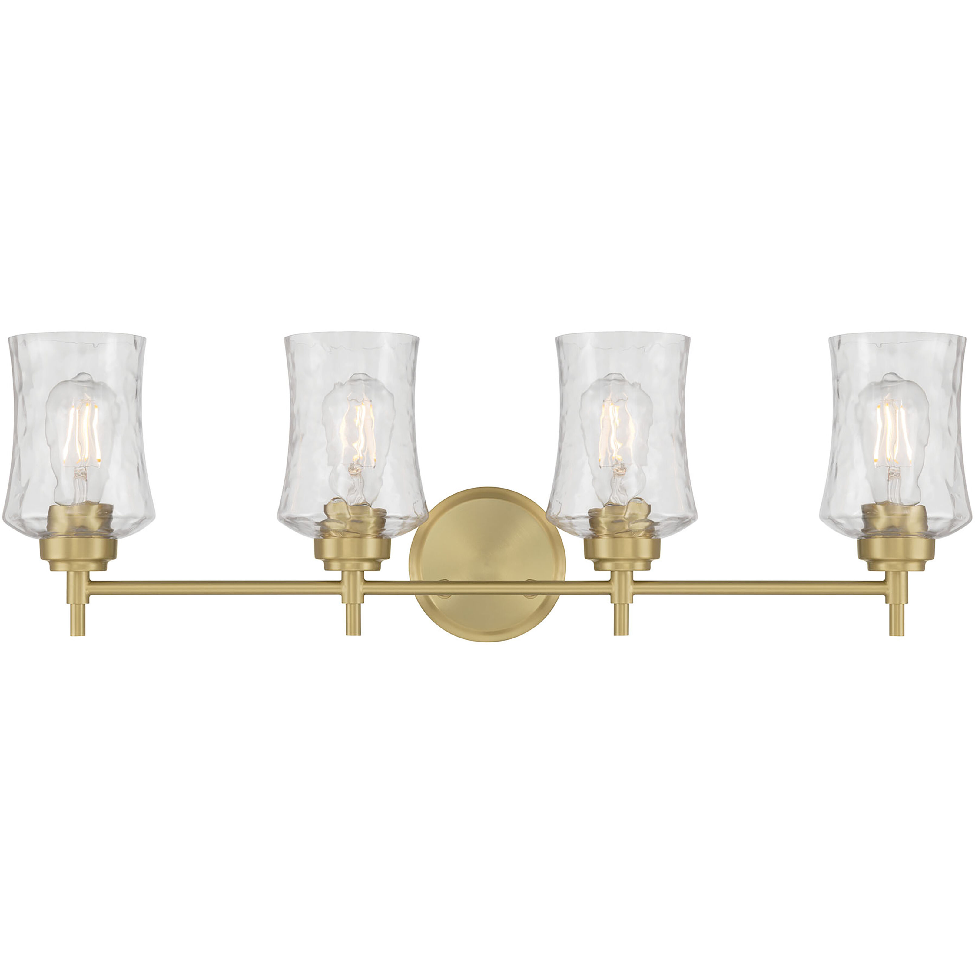 Clarvyn 4 Light 29.25 inch Vintage Brass Bathroom Vanity Light Wall Light