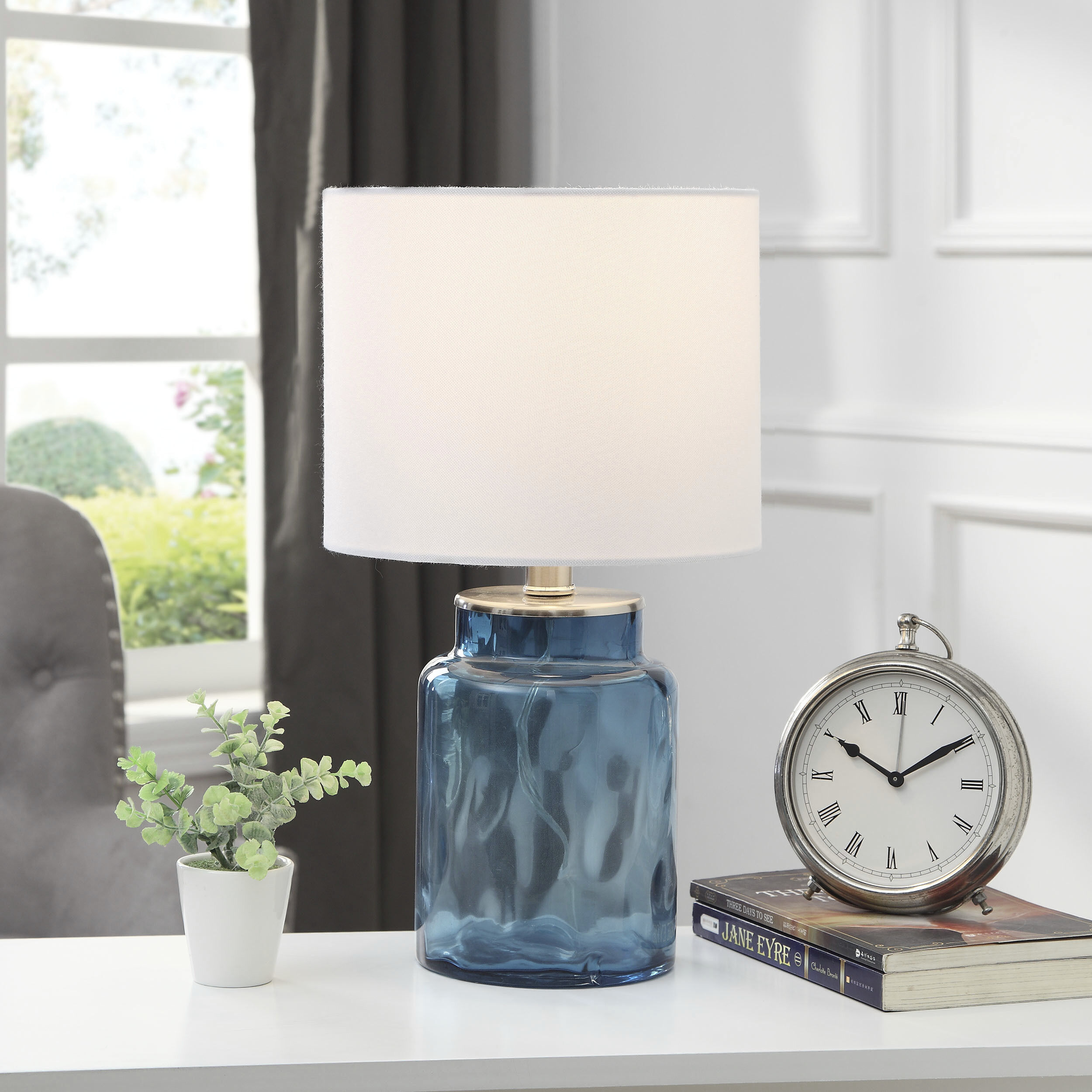 Signature 25.5 inch 60 watt Blue Table Lamp Portable Light